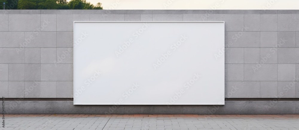 Leinwandbilder mockup of wall posters in a white city setting copy space image place for adding text or design