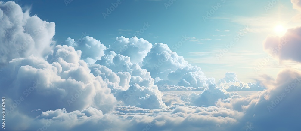 Aufkleber Mysteries fill the sky with cloud formation Copy space image Place for adding text or design