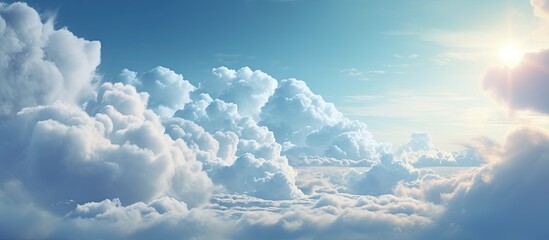 Mysteries fill the sky with cloud formation Copy space image Place for adding text or design