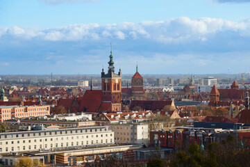 Fototapeta na wymiar 14.01.2023: view of historical part of the old city of Gdansk. Poland