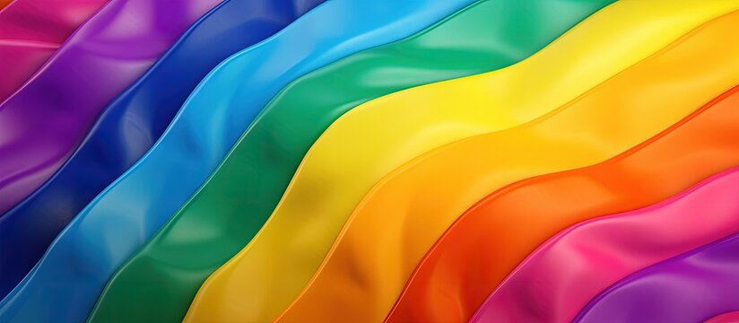 Pride flag promotes tolerance diversity and equality a colorful symbol of celebration Copy space image Place for adding text or design