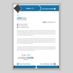 Modern Creative & Clean business style letterhead. Corporate project design.

