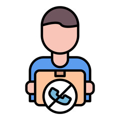 Contactless Delivery Flat Multicolor Icon