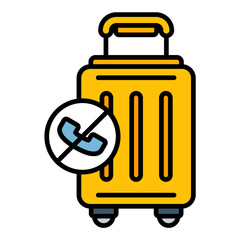 Contactless Travel Flat Multicolor Icon