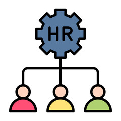 Human Resources Flat Multicolor Icon