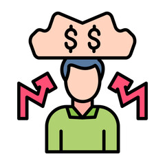 Struggle Flat Multicolor Icon