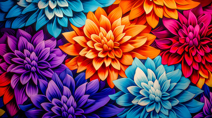 Arrière plan floral coloré avec chrysanthèmes