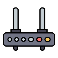 Fototapeta premium Modem Flat Multicolor Icon