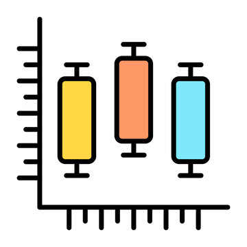 Box And Whisker Flat Multicolor Icon
