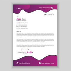 Letterhead template in Abstract style design.

