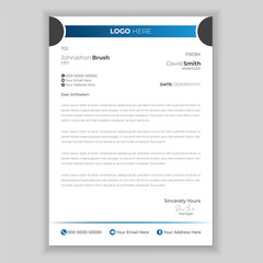 Letterhead template in Abstract style design.

