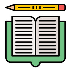 Homework Flat Multicolor Icon