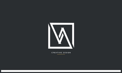 Alphabet letters VA or AV logo monogram