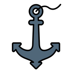 Anchor Flat Multicolor Icon