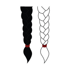 woman hair strand, curl. Straight, curly ponytail hairstyle. Haircut, hair, hair, blond, curl, curly, strand, long, lock, isolated, vector, straight, 3d, color, realistic, woman, smooth, texture