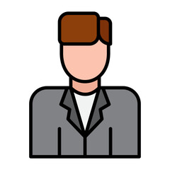Businessman Flat Multicolor Icon