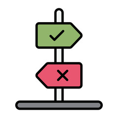 Career Path Flat Multicolor Icon