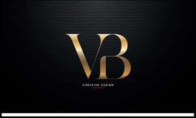 VB or BV Alphabet letters logo monogram