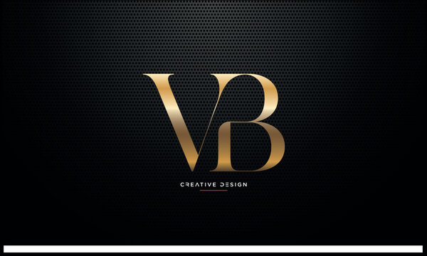 VB or BV Alphabet letters logo monogram
