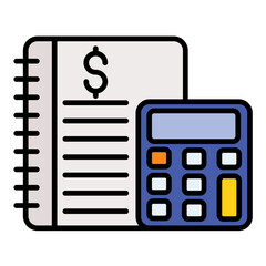 Book Keeping Flat Multicolor Icon