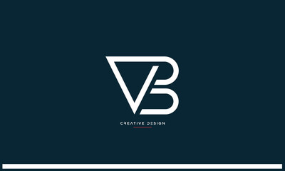 VB or BV Alphabet letters logo monogram