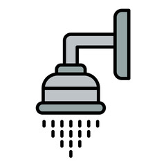 Shower Flat Multicolor Icon