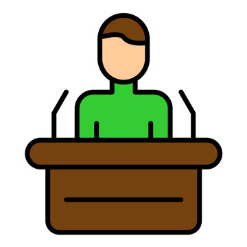recommend clip art: Press Relations Flat Multicolor Icon