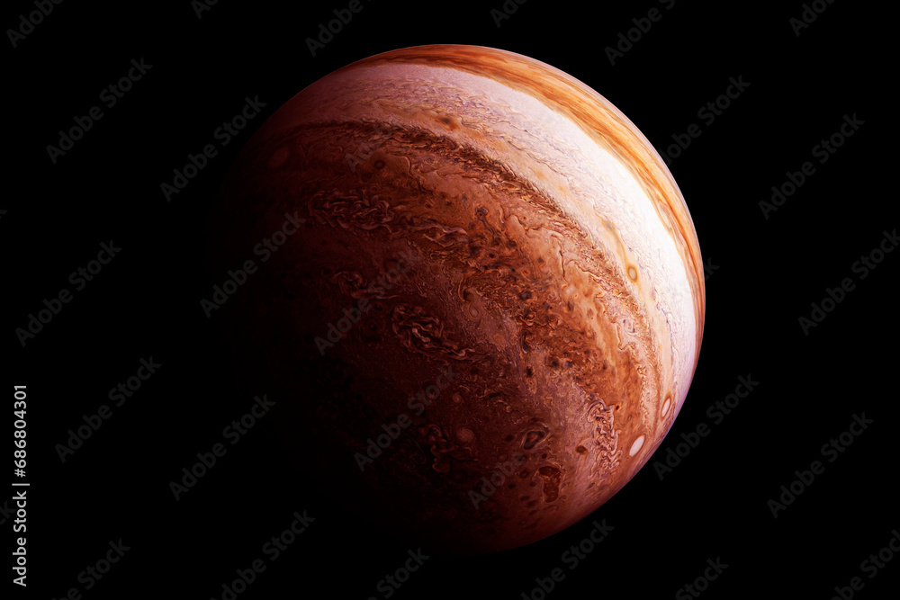 Wall mural planet jupiter on a dark background. elements of this image furnished by nasa
