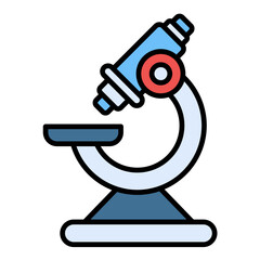 Microscope Flat Multicolor Icon