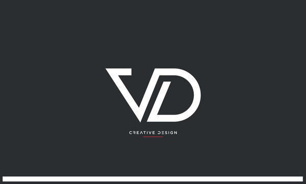 Alphabet letters VD or DV logo monogram