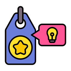 Obraz premium Brand Mentions Flat Multicolor Icon