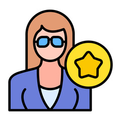 Influencer Relations Flat Multicolor Icon