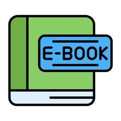 Ebook Flat Multicolor Icon