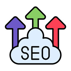 Seo Flat Multicolor Icon