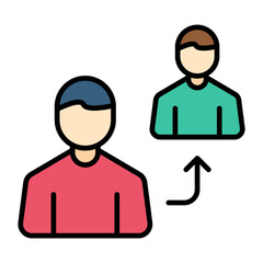 Affiliate Marketer Flat Multicolor Icon