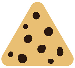 Chocolate chip cookies cartoon. Vector illustration.