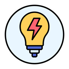 Fototapeta premium Brainstorming Flat Multicolor Icon