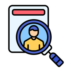 Recruitment Flat Multicolor Icon