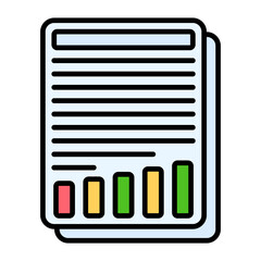 Report Flat Multicolor Icon