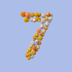 Multicolored Particle Sphere Style Alphabet 