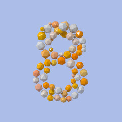 Multicolored Particle Sphere Style Alphabet 