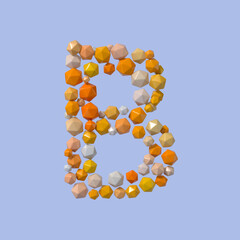 Multicolored Particle Sphere Style Alphabet 