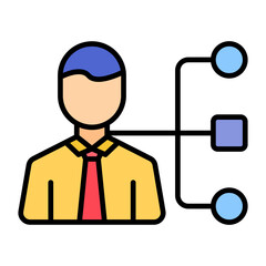 Team Skills Flat Multicolor Icon