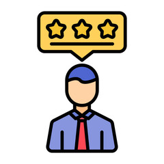 Quality Review Flat Multicolor Icon