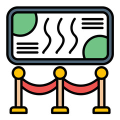 Exhibition Flat Multicolor Icon