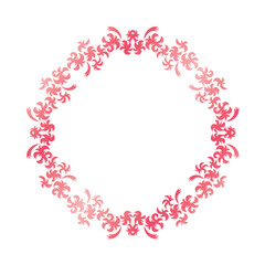 素材_フレーム_春をイメージしたピンクの飾り枠。シンプルで高級感のある囲みのデザイン。字無