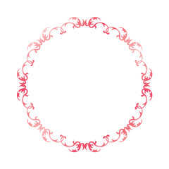 素材_フレーム_春をイメージしたピンクの飾り枠。シンプルで高級感のある囲みのデザイン。字無