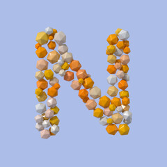 Multicolored Particle Sphere Style Alphabet 