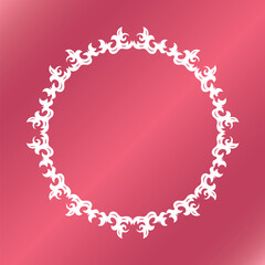 素材_フレーム_春をイメージしたピンクの飾り枠。シンプルで高級感のある囲みのデザイン。字無