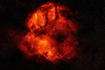 Red cosmic nebula. Elements of this image furnished by NASA